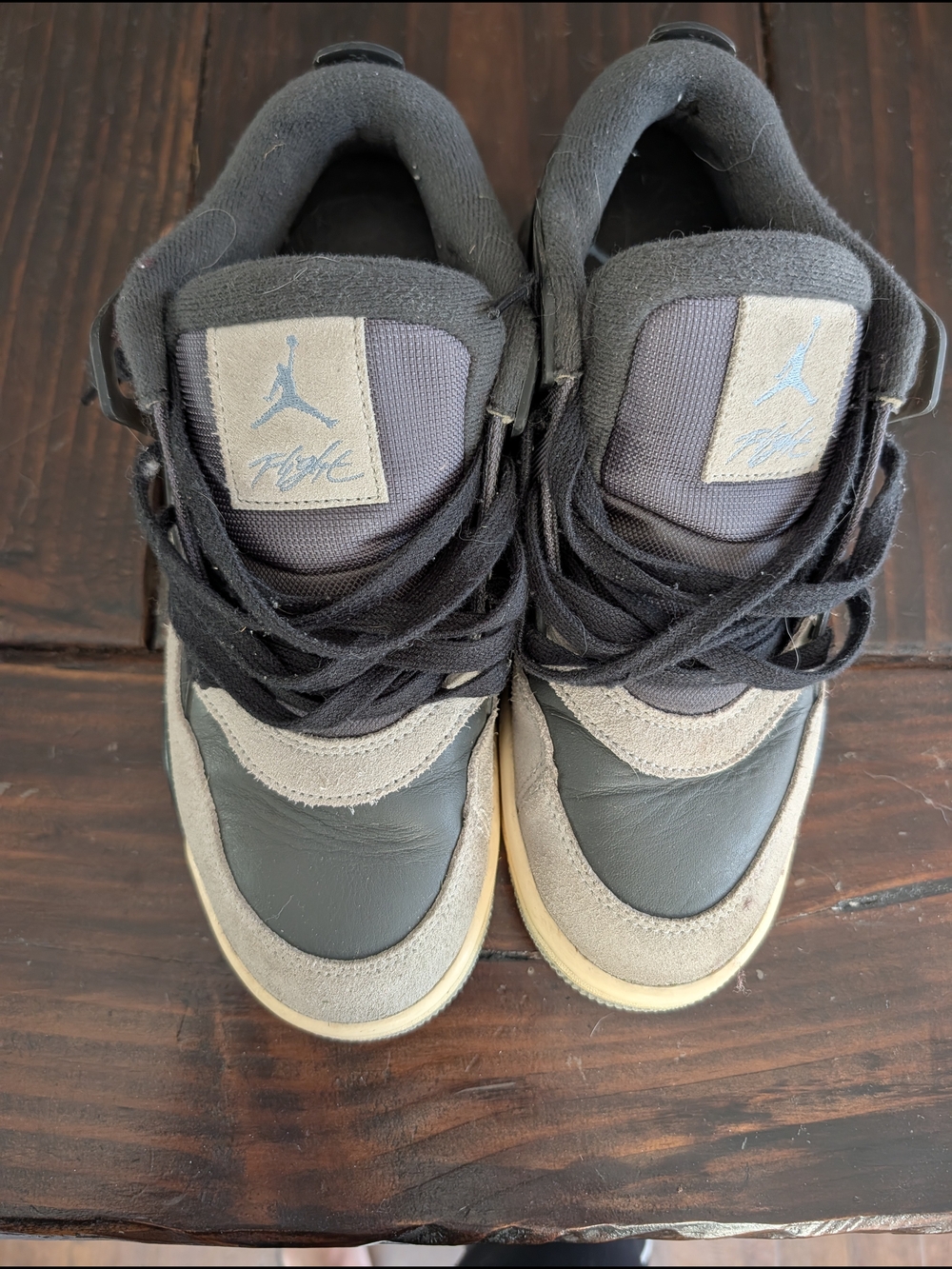 Air Jordan 4 RM Sneakers Black Gray Beige